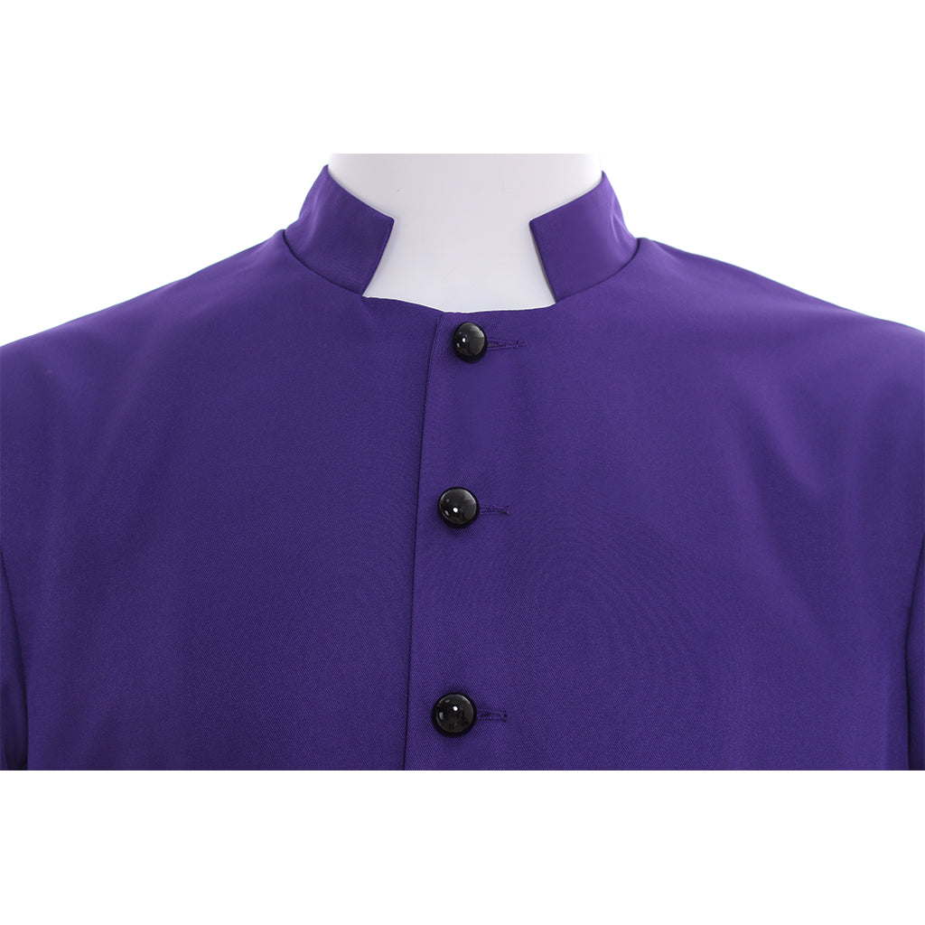 Men's Halloweez Purple Clergy Robes - Elegant Church Priest Cassock Robe for Liturgical Services - Halloweez