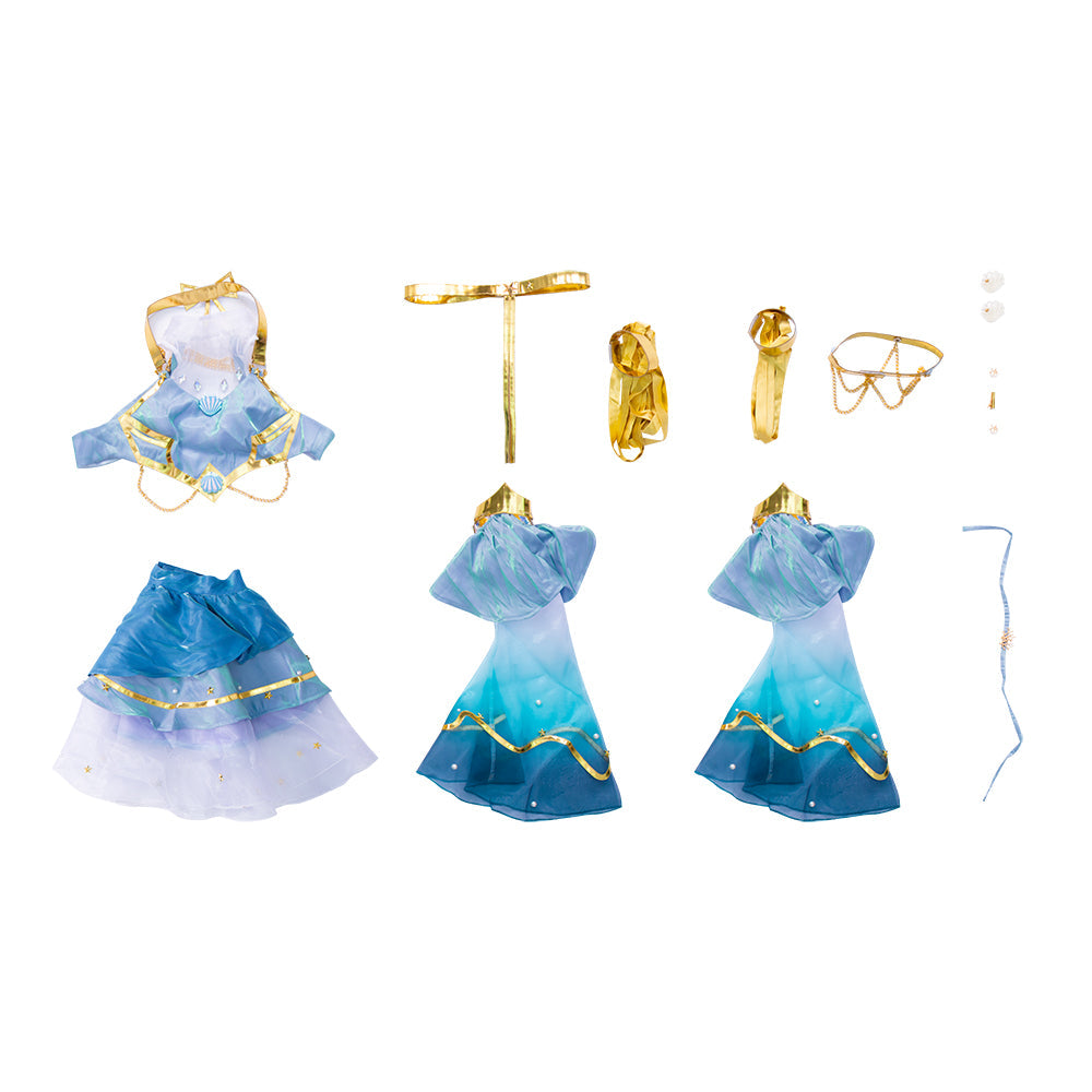 Adoptez la chanteuse aux yeux étoilés avec le maillot de bain Halloweez Seraphine Ocean Song Skin - Parfait pour les fêtes de cosplay et d'Halloween