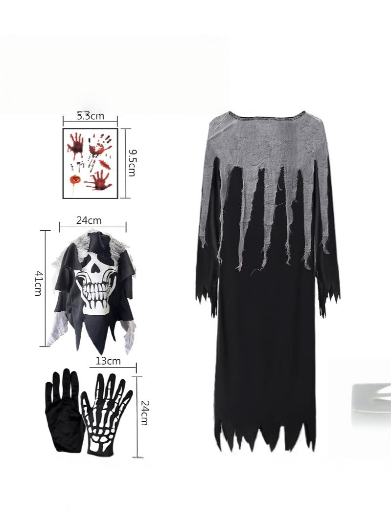 Halloween Wizard Cosplay Costume Adult Male Witch Death Costume for Party Masquerade Performance - Halloweez