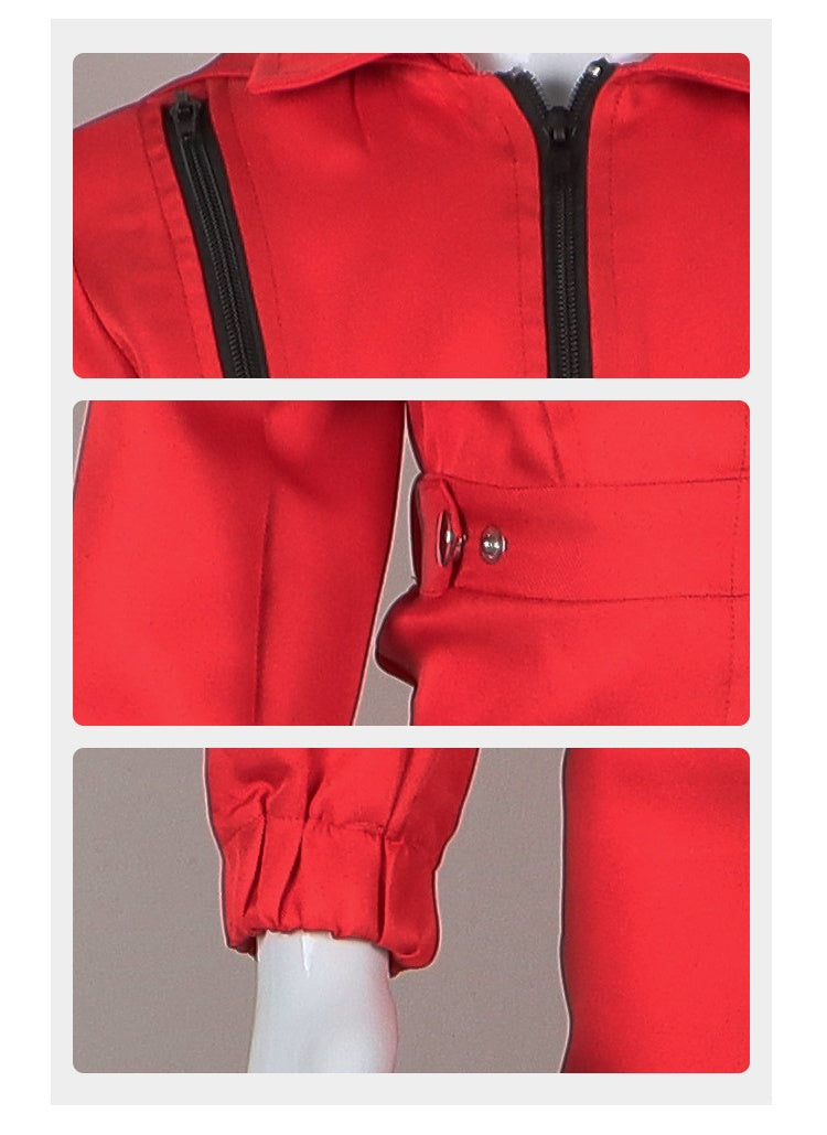 New Halloween Money Heist Korean Version Cosplay Dali Jumpsuit Paper House Movie Same Cos Costume - Halloweez