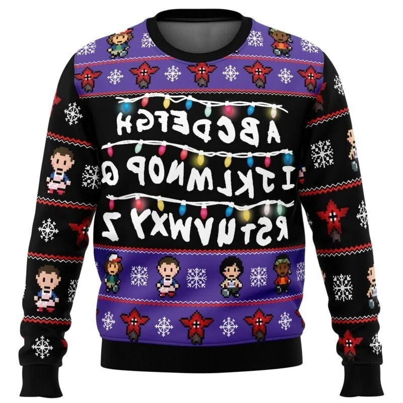 New Demon Slayer 3D Print Casual Loose Fit Christmas Sweatshirt - Halloweez