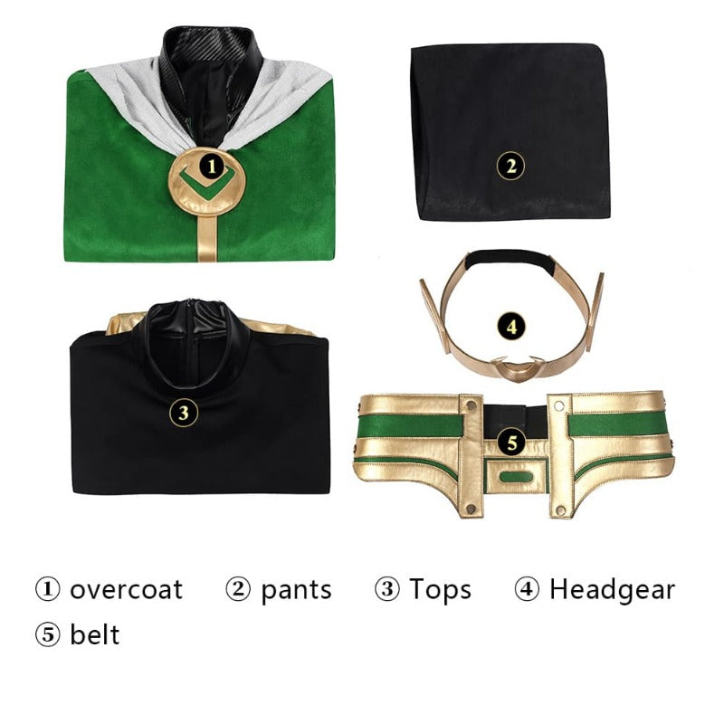 Halloweez Loki Cosplay Costume - Embrace the Mischief with Loki Laufeyson Outfit