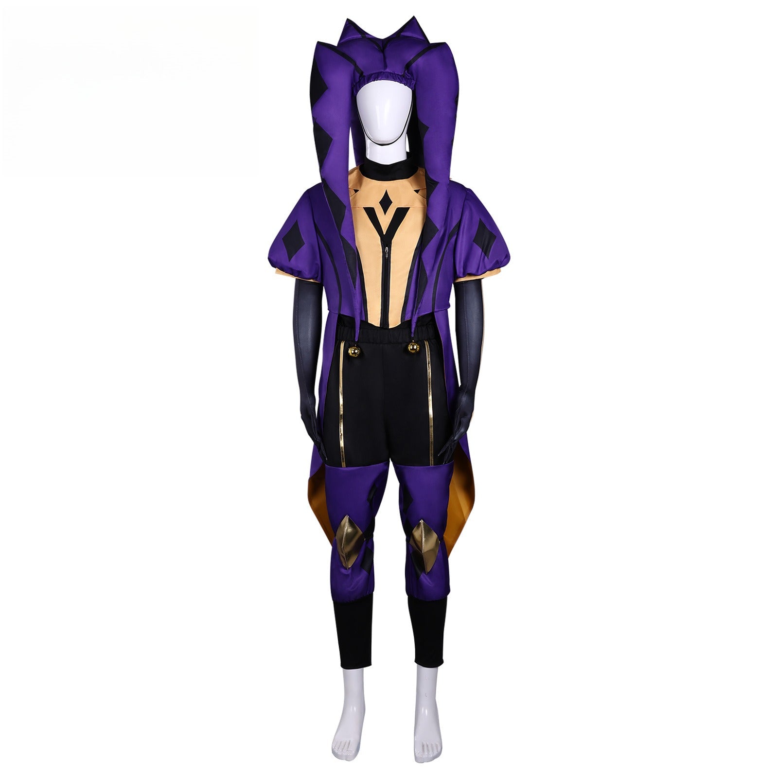 Freak Circus Harlequin Jester Pierrot Clown Cosplay Costume - Halloweez
