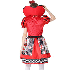 Queen of Hearts Cosplay Costume Alice in Wonderland Halloween Dress