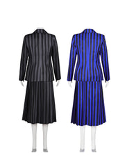 Addams Family Series Complete Cosplay Costume Set for Adults and Kids - Halloweez