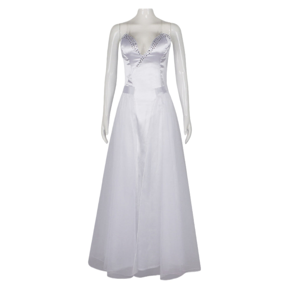 Wicked Witch Glinda Cosplay Costume White Dress for Halloween Stage Performance Cosplay