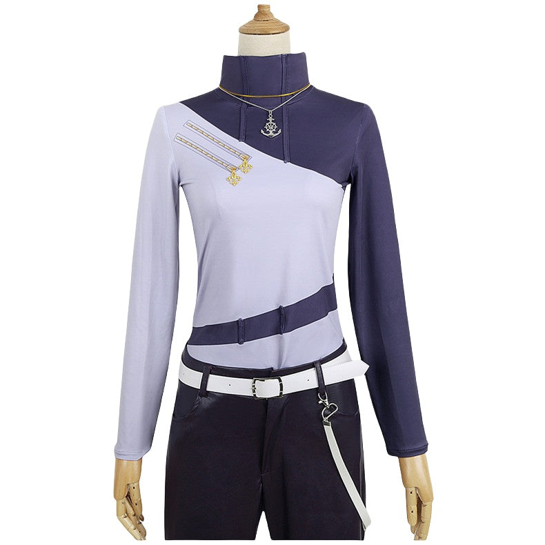 Virtual Idol Nijisanji Suit VTuber Fuwa Minato Cosplay Costume Set - Halloweez