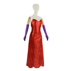 Movie Who Framed Roger Rabbit Jessica Rabbit Red Dress Cosplay Costume Halloween Outfit - Halloweez