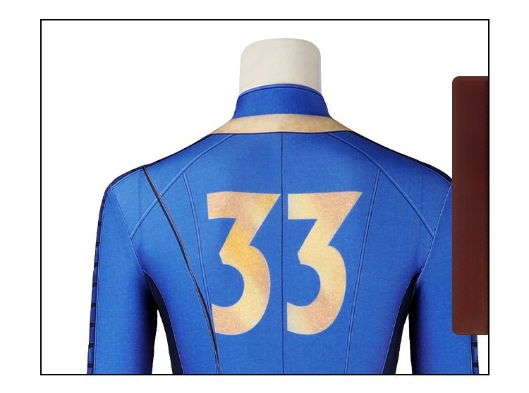 Male Vault Jumpsuit Cosplay from Fallout TV Series, Slim Fit Stretch Bodysuit for Cosplay - Halloweez