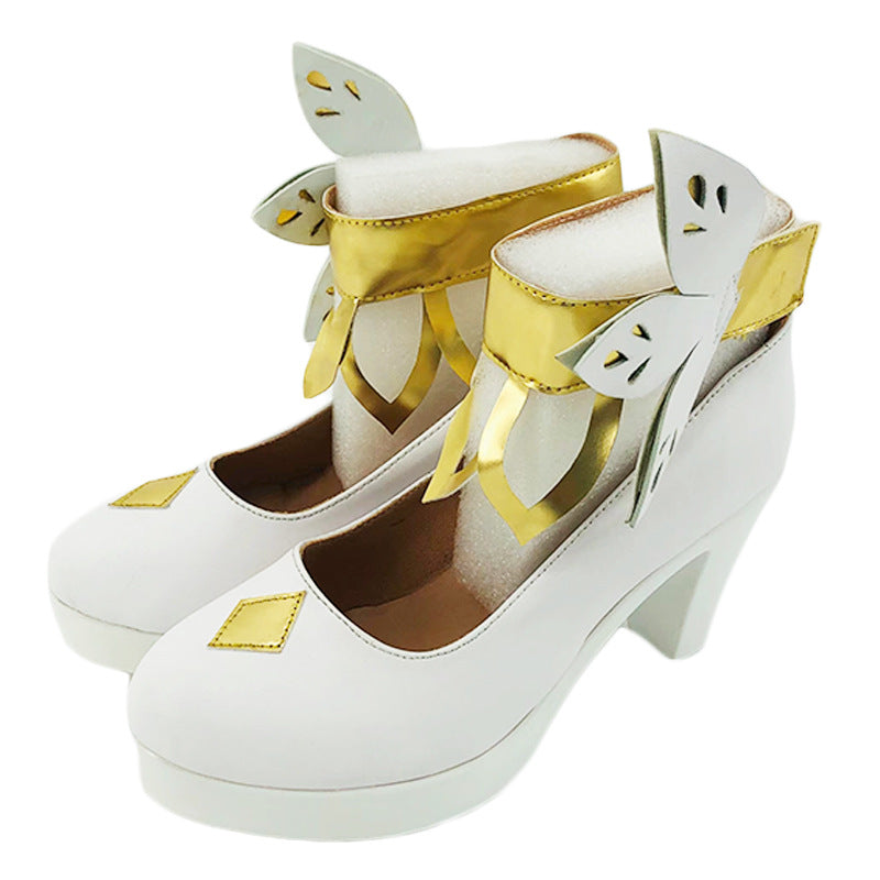 Honor of Kings Little Qiao White Wedding Cosplay Shoes for Game Lovers - Halloweez