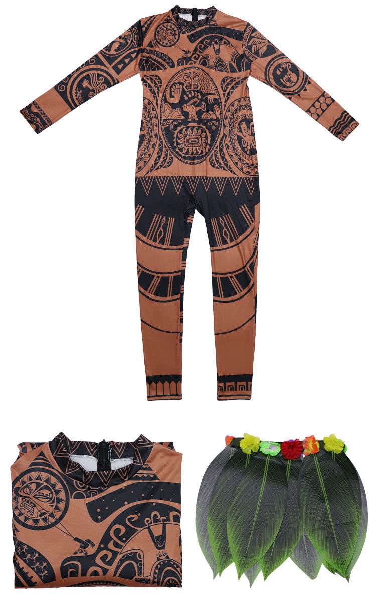 Disney Moana Maui Costume for Kids Cosplay and Stage Performance - Halloweez
