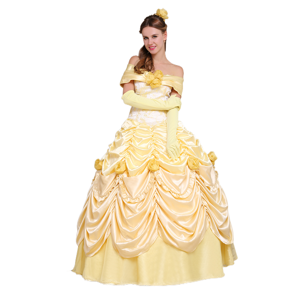 Costume de cosplay Belle pour Halloween | Robe de princesse Disney enchanteresse pour Halloween et cosplay