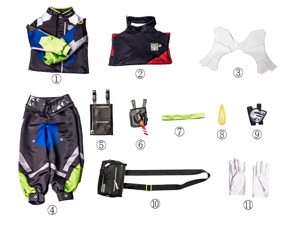 Vtuber Nijisanji Hero Ibrahim Cosplay Costume Set for Anime Game Fans - Halloweez