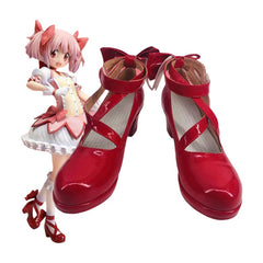Magical Girl Madoka Kaname Cos Shoes for Anime Convention 2D Cosplay - Halloweez