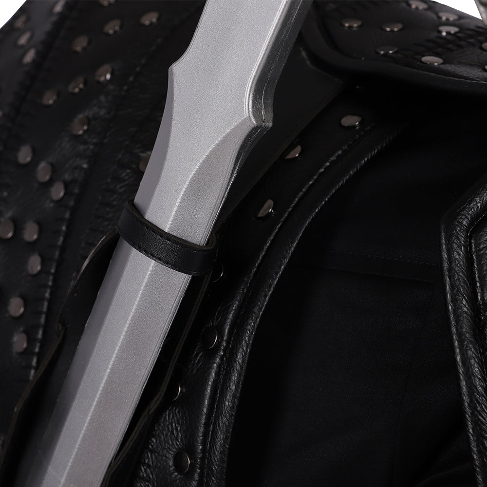 The Witcher 3: Wild Hunt Geralt of Rivia Cosplay Full Set, White Wolf Witcher Hunter Complete Costume for Game Cosplay - Halloweez