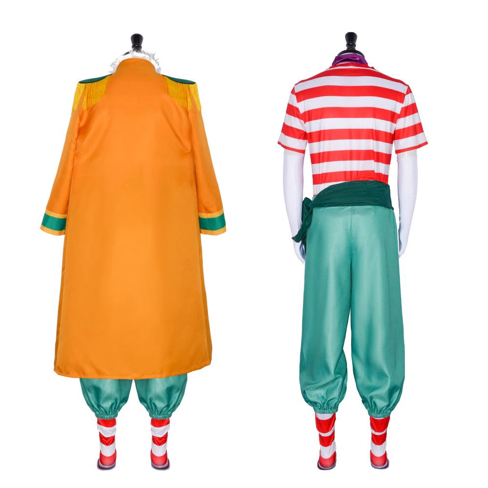 One Piece Buggy Cosplay Costume - Clown Buggy Halloween Anime Cosplay Cloak Coat - Halloweez