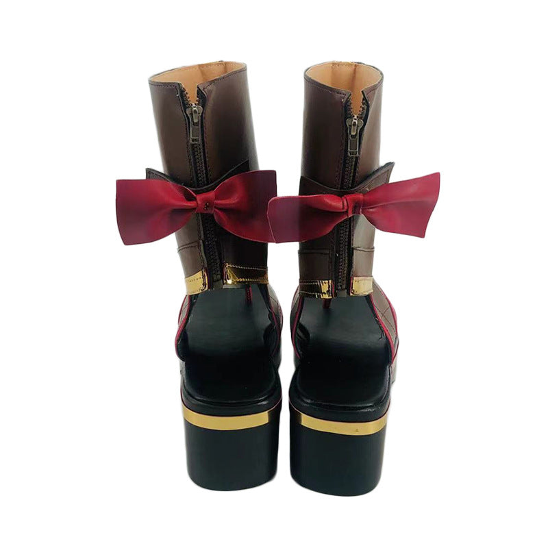 Genshin Impact Kuki Shinobu Cosplay Shoes for Anime Conventions and Performances - Halloweez