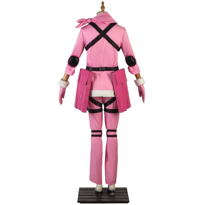 Halloweez LLENN Sword Art Online GGO Cosplay Costume - Custom Made Pink Uniform