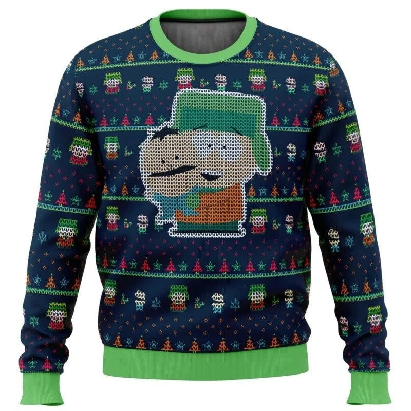 Demon Slayer 3D Print Casual Loose Fit Christmas Sweatshirt - Halloweez