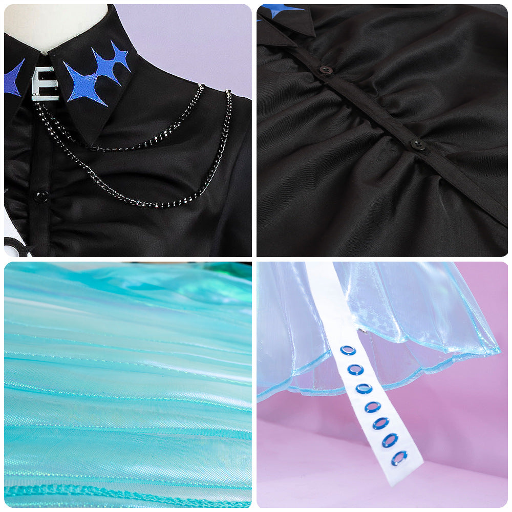 Vtuber Nijisanji Hero Group Hoshizora Crystal Pre-transformation Cosplay Costume - Halloweez