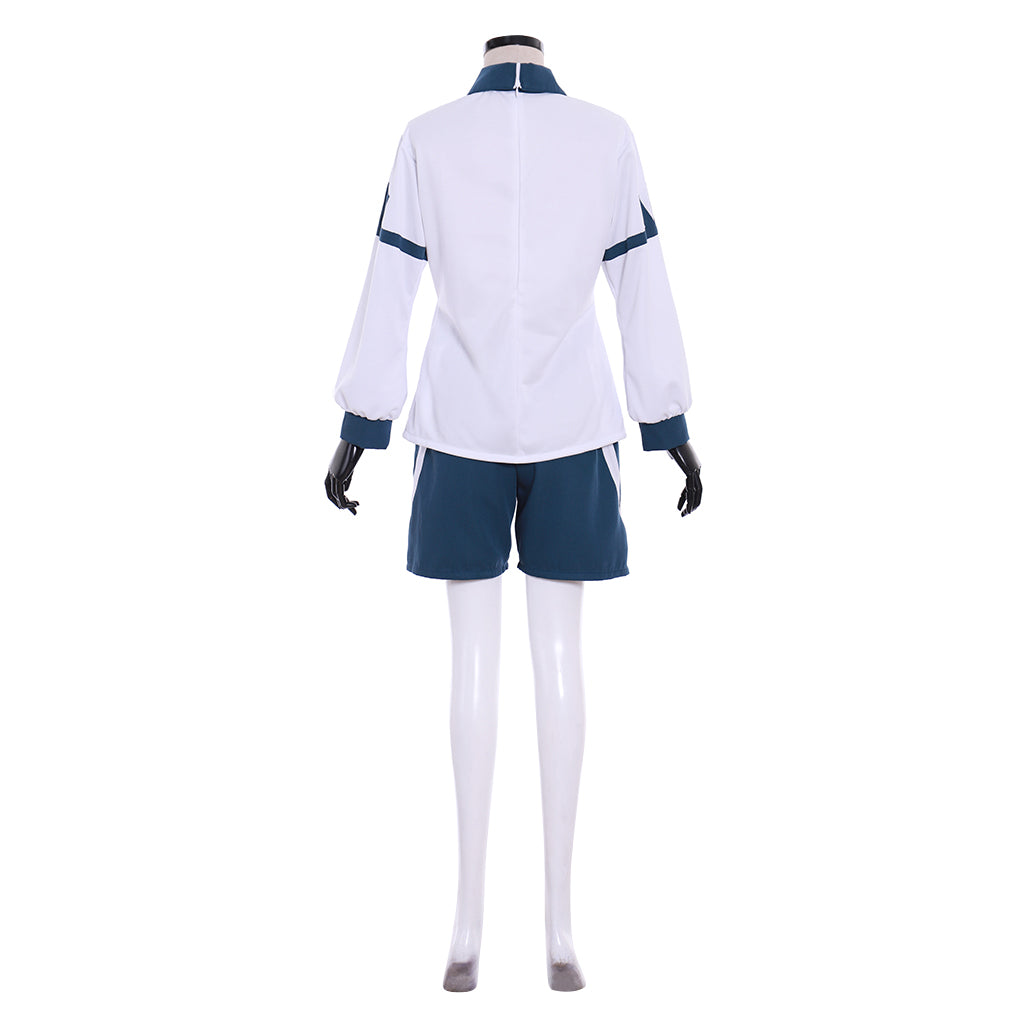 Halloweez Shirou Fubuki Cosplay Outfit - White Love Academy Soccer Uniform for Summer