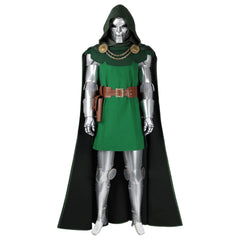 Doctor Doom Costume Classic Vintage Suit with Cape for Halloween Cosplay