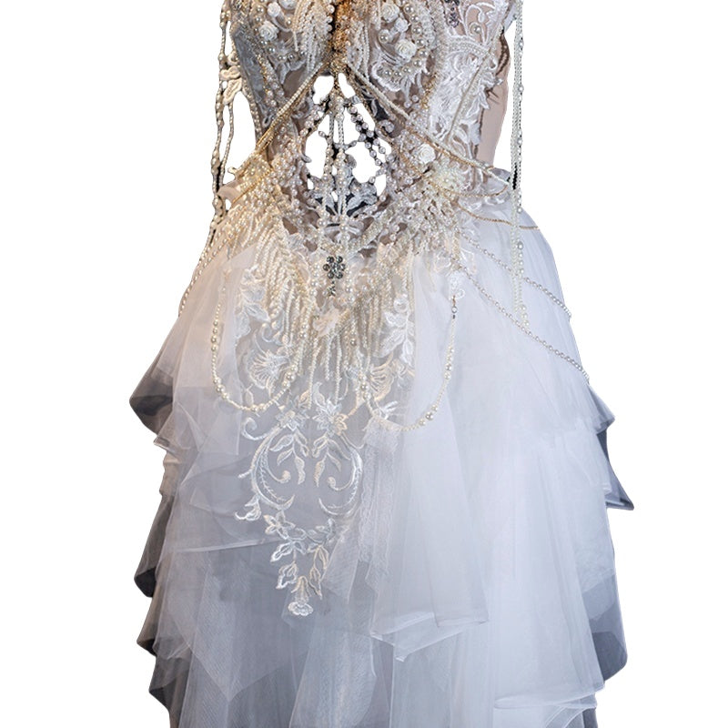 Pearl Bodysuit Exotic Style Fairy Angel Dress for EDC and Cosplay - Halloweez