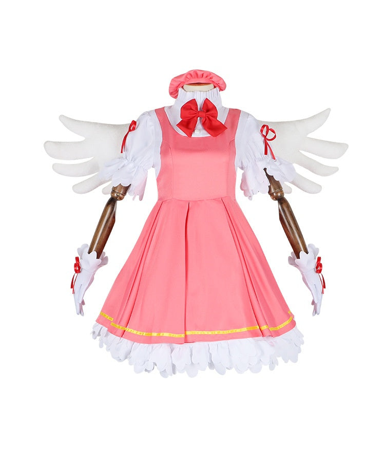 Cardcaptor Sakura Cosplay Costume - KINOMOTO SAKURA Red and White Battle Suit Lolita Dress - Halloweez
