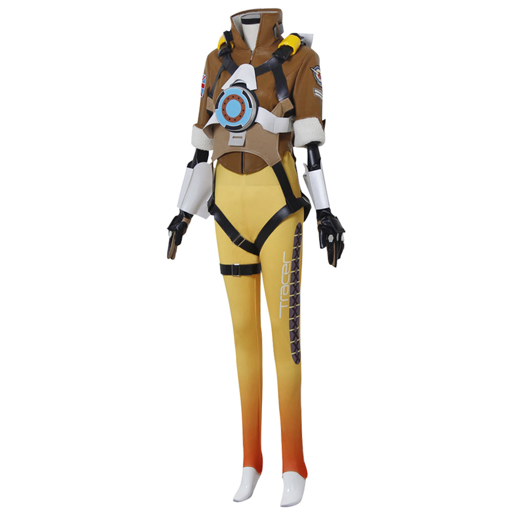 Disfraz de cosplay de Tracer de Halloween | Uniforme de batalla premium para jugadores y entusiastas