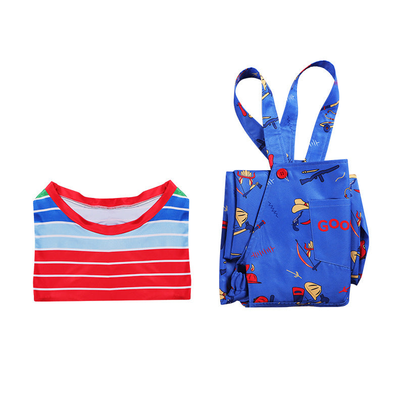 Chucky Child's Play Season 2 Cosplay Costume Horror Doll Overalls Performance Clothing - Halloweez