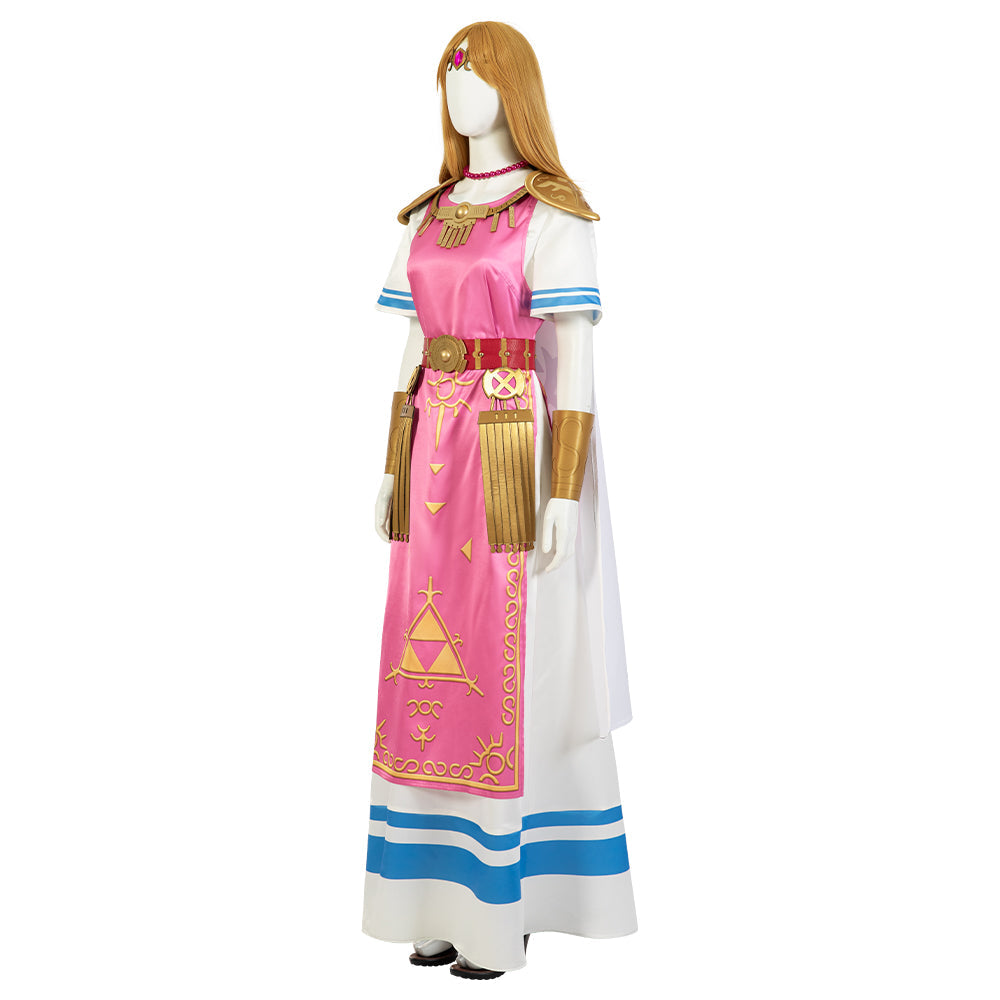 Halloweez Super Smash Bros. Ultimate Princess Zelda Pink Cosplay Costume - Game Inspired Outfit