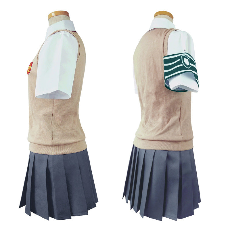 A Certain Scientific Railgun Misaka Mikoto Shirai Kuroko Tokiwadai School Uniform Cosplay Costume - Halloweez