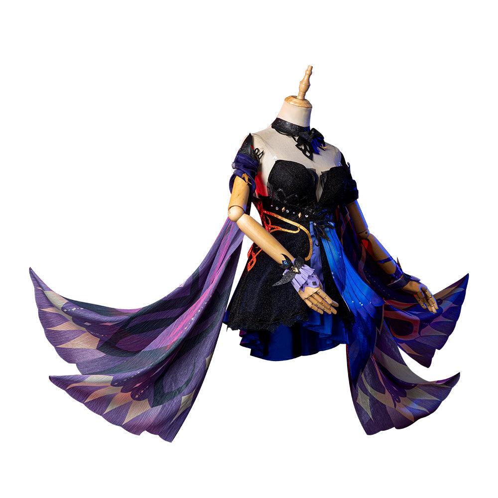 Halloweez Keqing Opulent Splendor Genshin Impact Cosplay Costume - High-Quality Game-Inspired Attire