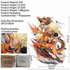 Dragon Ball Cloud-Origins Wukong Dual-Head Sculpture: UI Goku & Gogeta Figure