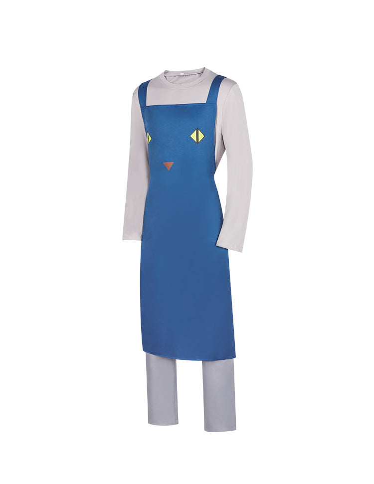 Kunagi Cat Cafe Staff Cosplay Costume - Live Dead Meow Night Anime Cosplay Outfit with Apron for Halloween Party - Halloweez