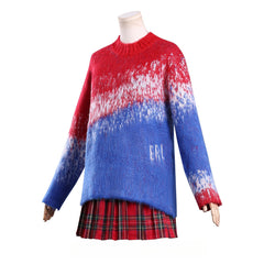 Wednesday S2 Wednesday Addams Ombre Sweater JK Skirt Cosplay,Custom‑Made,Halloween