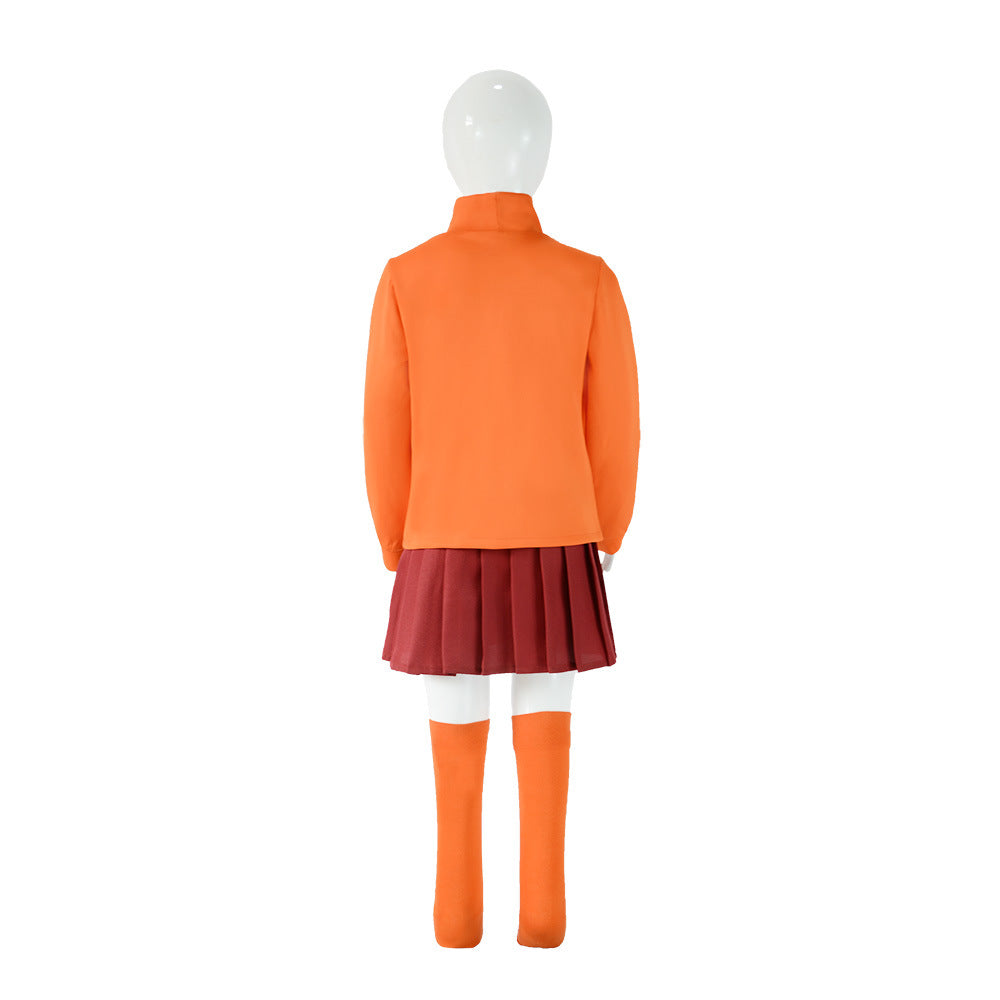 Scooby-Doo Velma Role Play Costume Halloween Cosplay Outfit - Halloweez