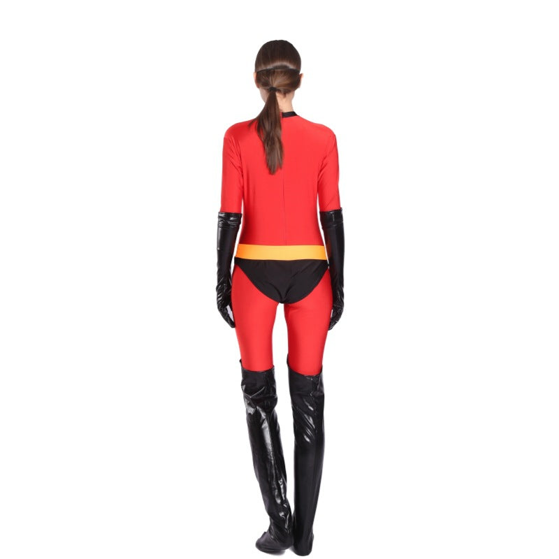 The Incredibles Elastigirl Cosplay Costume Family Halloween Outfit Stretchy Superhero Suit - Halloweez