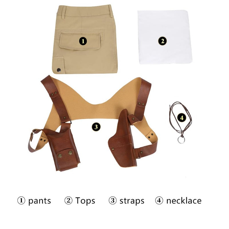 Traje de Halloween de Nathan Drake hecho a mano para los amantes del cosplay de Uncharted