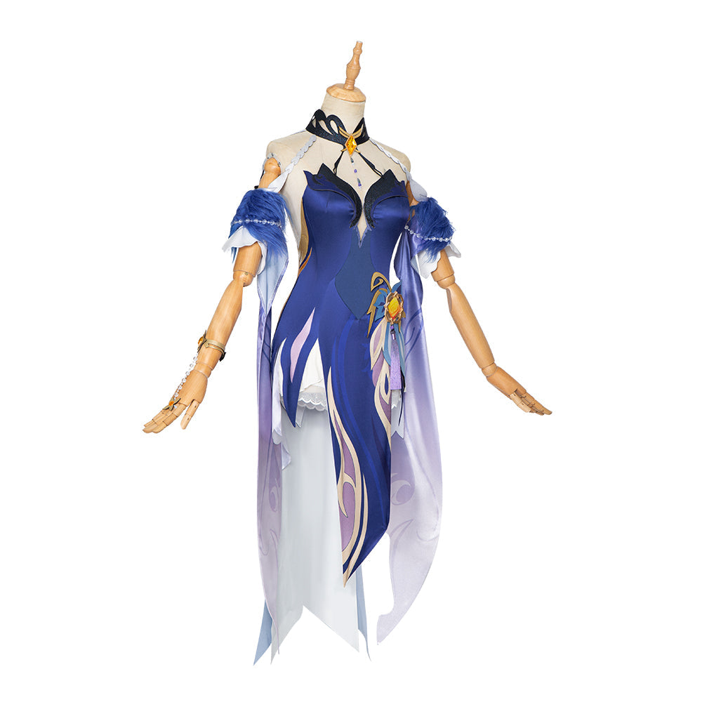 Halloweez Ningguang Orchid Cosplay Gown – Premium Genshin Impact Evening Dress