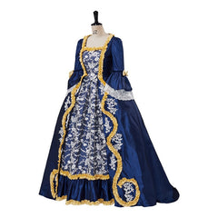 Halloweez Queen Marie Antoinette Inspired Rococo Ball Gown - Authentic 18th Century Victorian Dress Costume for Women