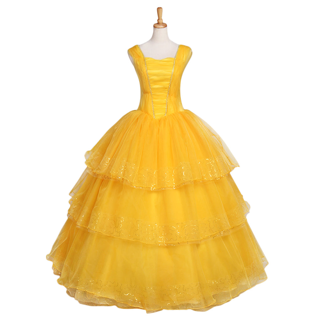 Costume de cosplay Belle pour Halloween | Robe de princesse Disney enchanteresse pour Halloween et cosplay