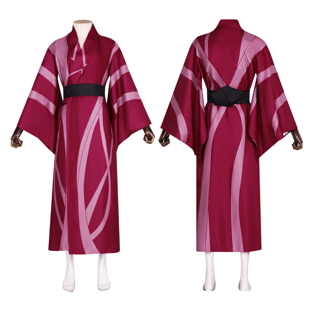 Demon Slayer Kimono Cosplay Costume, Wind Pillar Shinazugawa Sanemi Cosplay, Anime Halloween Performance Costume - Halloweez