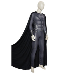 Halloweez Clark Kent Cosplay Costume for Men - Black Suit, Cape, Boots, Full Set for Halloween