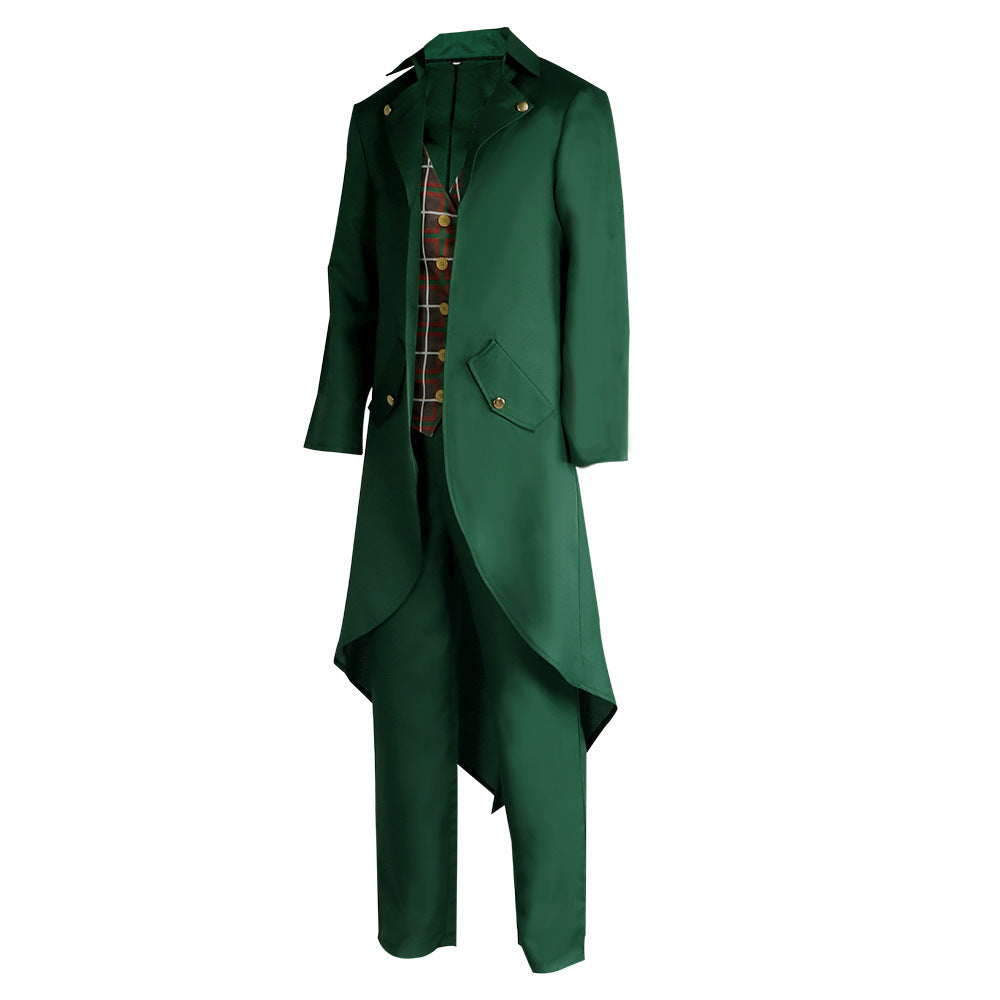 Medieval Gothic Tailcoat Cosplay Costume for Magician Stage Performance