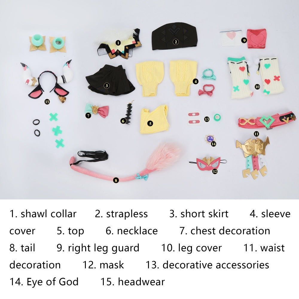 Genshin Impact Valeria Renata Cosplay Costume for Women - Game Anime Clothing Set - Halloweez