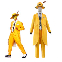The Mask Jim Carrey Cosplay Costume Green Suit Halloween Outfit