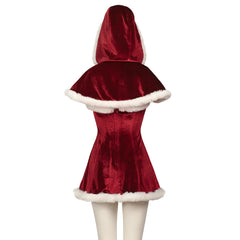 Halloweez Retro Christmas Dress with Cape - Love Actually 2023 Costume - Halloweez