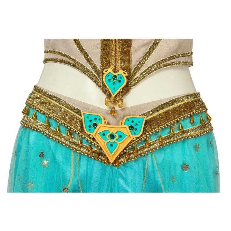 Halloweez Peacock Dress - Adult Princess Jasmine Cosplay Costume Inspired by Aladdin