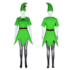 Peter Pan Tinker Bell Cosplay Costume Green Fairy Outfit for Halloween and Stage Performance - Halloweez